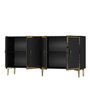 Hanah Home Consola Antracita y Dorado 150cm